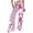 A-Red1531, variant on XIAOCHA Women's Stripe Print Wide Leg Pants Smocked High Waist Pants Daily Casual Loose Trousers