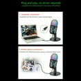 thumbnail image 4 of LNGOOR Microphone de Jeu USB pour PC, Micro à Condensateur Programmable avec Lumière RVB, Surveillance du Gain Silencieux, Contrôle du Volume pour Diffusion en Continu, Balado, Twitch, YouTube, Discord, Ordinateur Mac PS5, 4 of 9