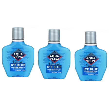 3 Pack - Aqua Velva Classic Ice Blue Cooling After Shave 3.50 oz Each