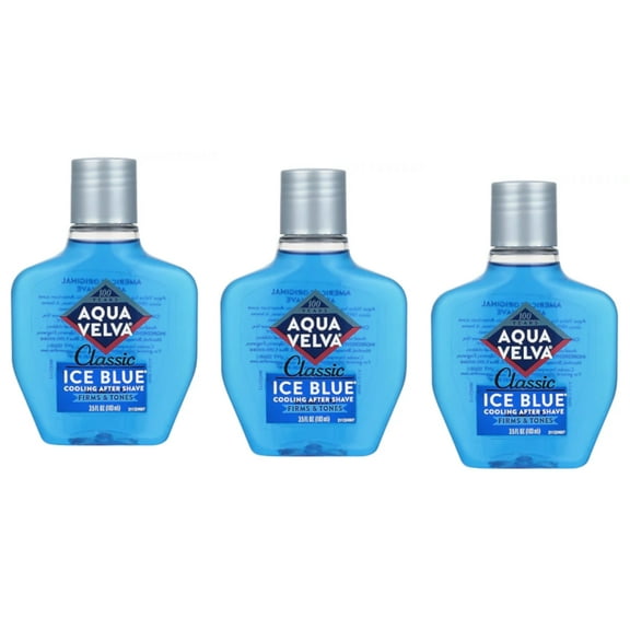 3 Pack - Aqua Velva Classic Ice Blue Cooling After Shave 3.50 oz Each