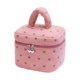 thumbnail image 1 of Bolsa de maquillaje de pana con estampado de corazón, bolsa de cosméticos portátil con cremallera, bolsa de maquillaje, organizador de artículos de tocador para mujeres y niñas., 1 of 8