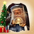 thumbnail image 1 of YOIAVAIOY Chandails en Molleton de Noël Grande Taille pour Femmes Père Noël Impression 3D Chandail Col Rond Manches Longues Chandail en Molleton de Noël, 1 of 5