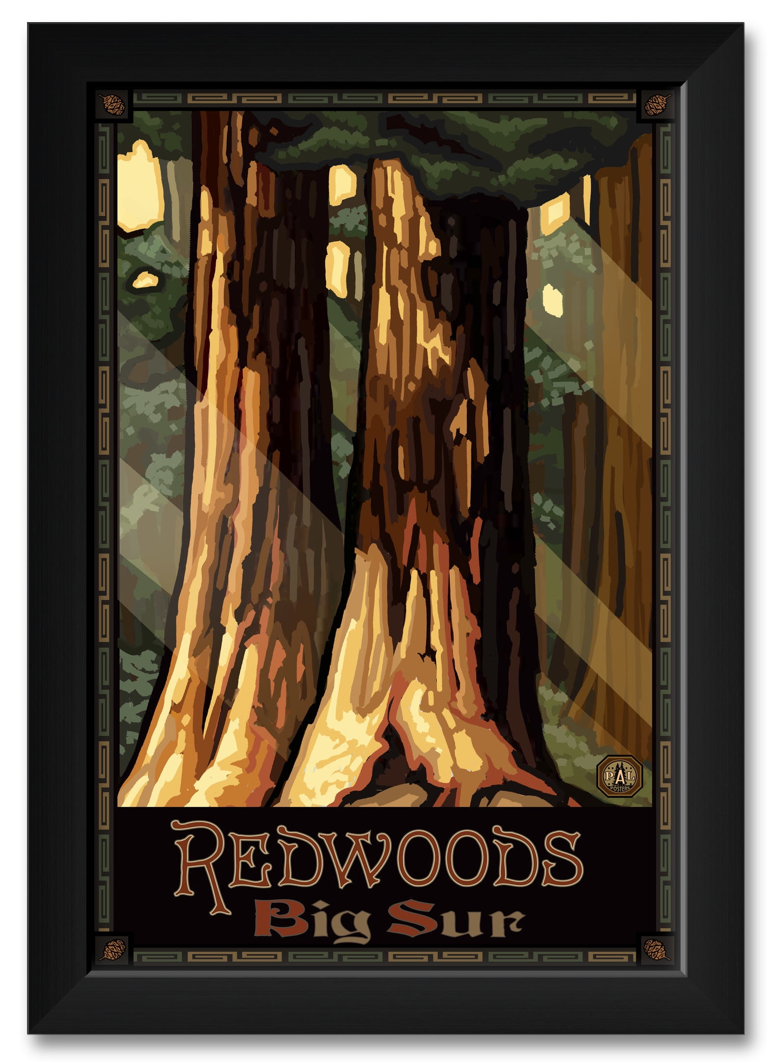 Big Sur California Redwoods Framed Art Print by Paul A. Lanquist. Print