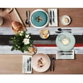 thumbnail image 4 of Black and White Table Runner, Modern Grey Red Art Painting for Kitchen Coffee Table Family Dinners Holiday Parties Wedding Events Decor(13x90 inch), 4 of 6