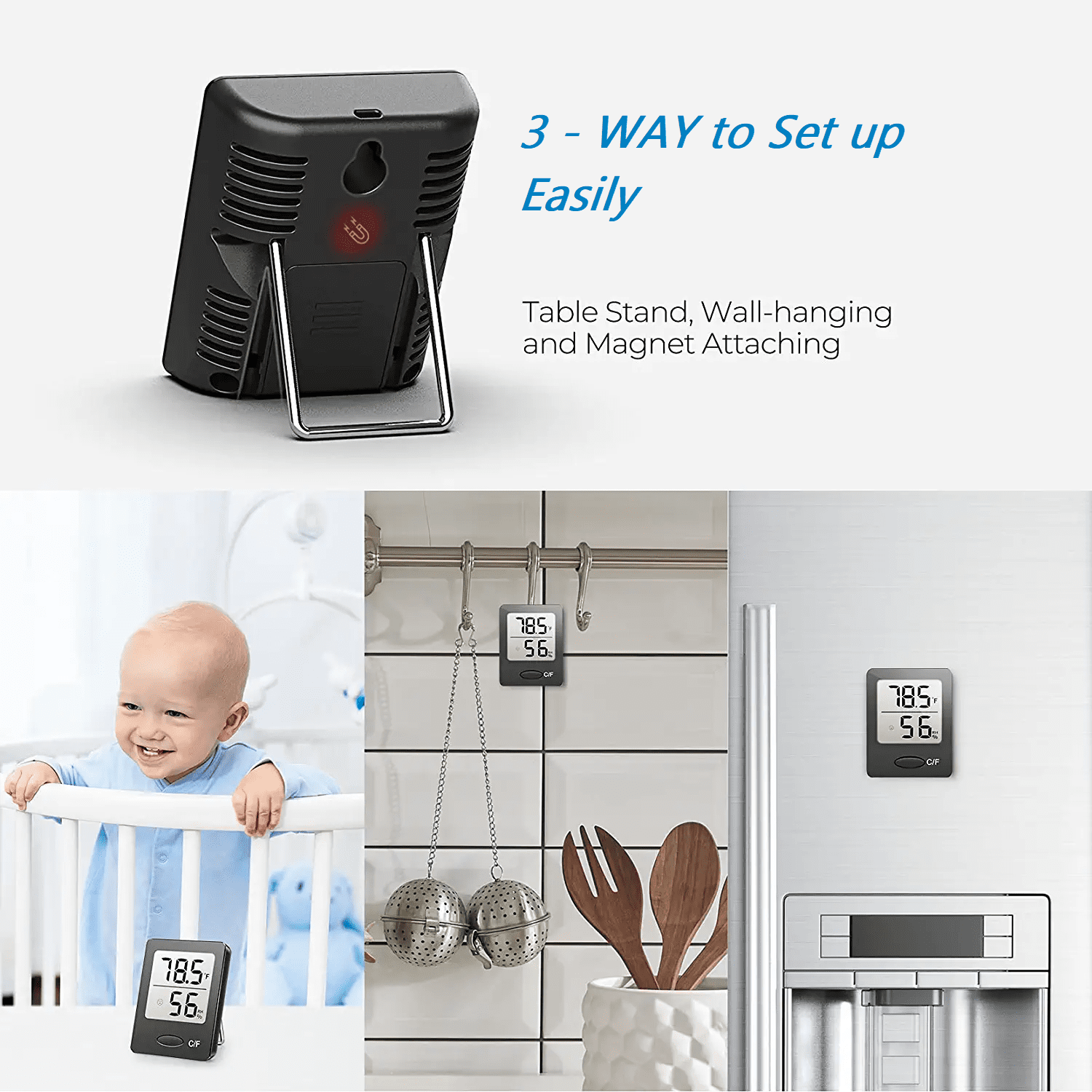 Buy Habor Accurate Digital Hygrometer Indoor Thermometer Clear Big