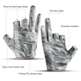 thumbnail image 2 of Guantes Pesca para Hombres Con 3 Dedos Cortados Deportivos Ciclismo Caña (gris), 2 of 5