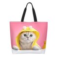 thumbnail image 1 of Balery A Funny Cat Bolsa Tote Estilo Estético con Cremalleras, Bolsa de Hombro, Bolsa de Compras Grande y Plegable, 1 of 8
