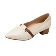 thumbnail image 3 of YOUYEDIAN Loafers for Women Fall Pointed Toe Fashion Block Heel Versatile Slip On Flats Casual Comfortable Outdoor Dress Shoes, 3 of 5