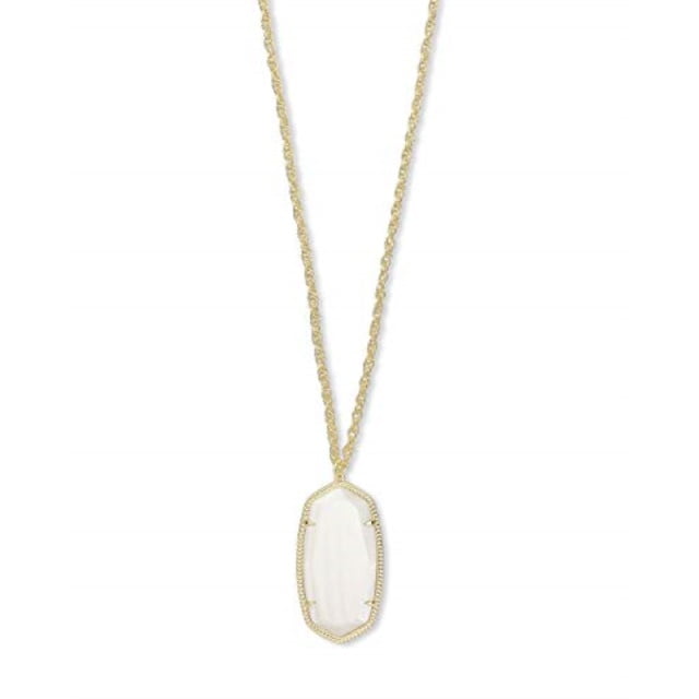 kendra scott rae long necklace in white 