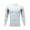 White Compression Shirt, variant on Men's Compression Shirt Long Sleeve Base Layer Sports Athletic Tights Running Gym Fitness Workout Training Tops T-Shirt White L