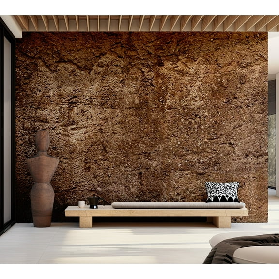 Tiptophomedecor Background & Patterns Wallpaper Wall Mural - Old Brown Concrete Wall