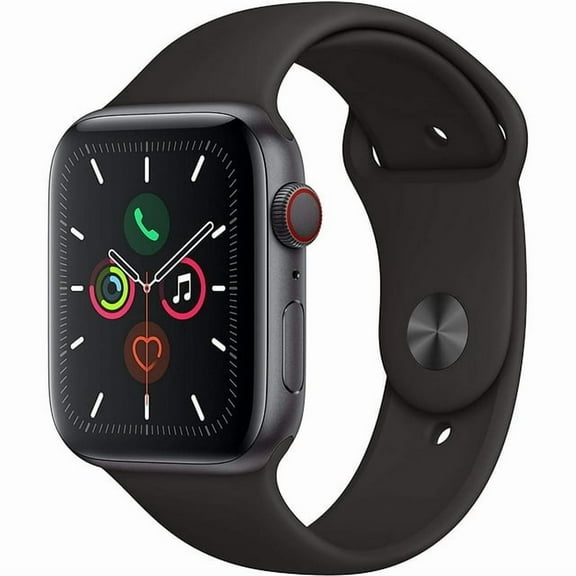 Restored Apple Watch Series 5 (GPS/LTE, 40MM) Space Gray Case Black Sport Band (Refurbished)