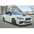 thumbnail image 4 of Replacement For 2015-2017 Subaru WRX & STi JDM Varis Style Polypropylene Primer Black Front Bumper Lower Lip Spoiler Ground Effects, 4 of 12