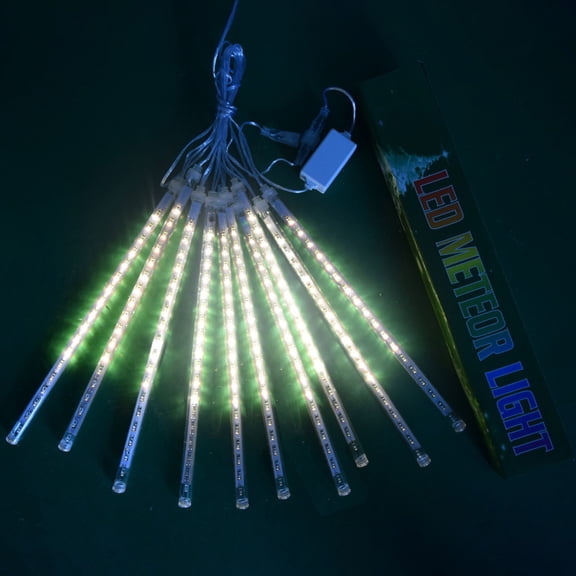 Gnmfd 50CM LED Shower Rain Snowfall Christmas Lights Outdoor Party Tree Decoration Multicolor Lights for Garden, Wedding, Holiday, Street, Yard, Festive Atmosphere, Outdoor Xmas Decor Lighting