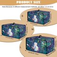 thumbnail image 3 of ZIATUBLES White Cat Print Toaster Oven Cover Dustproof Kitchen Small Appliance Cover with Top Handle and Side Pocket, Machine Washable, 18.5" x 14.5" x 9", 3 of 8