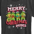 thumbnail image 3 of Teenage Muntant Ninja Turtles - Merry Christmas Dude - Women's Short Sleeve Graphic T-Shirt, 3 of 5