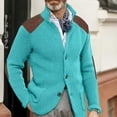 thumbnail image 2 of uikmnh Men's and Winter Sweater Cardigan Slim Lapel Long Sleeve Knitted Coat, 2 of 8