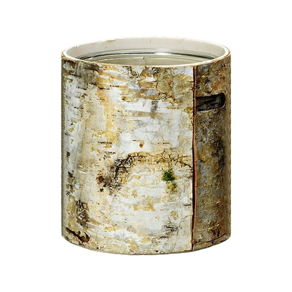 Serene Spaces Living Glass Birch Bark Vase, Small, White