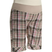Maternity Plaid Bermuda Shorts