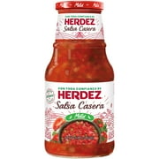 HERDEZ Salsa Casera Mild, Tortilla Chip Dip, Shelf Stable, 24 oz Glass Jar