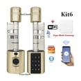 thumbnail image 2 of Door Lock, Tuya Smart Door Lock Smart Cylinder Lock Digital Electronic Lock Finrprint Padlock Knob Lock Office Security Lock ,Easy to Install, 2 of 7