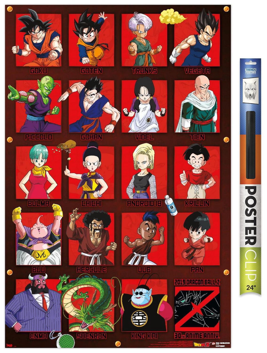 Dragon Ball Z - Anniversary Wall Poster, 14.725" x 22.375"