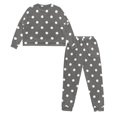 thumbnail image 5 of SCRAWLGOD Polka Dot Gray 2 Pack Long Sleeve Pajamas for Women with Pockets Fall Casual Pajamas Set Soft Pullover Round Collar Sleepwear Lightweight Pjs Set, L, 5 of 7