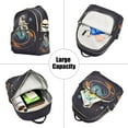 thumbnail image 5 of FORMRS Mini Backpack Purse for Women Travel Daypack Casual Shoulder Bag, Black Astronaut Record, 5 of 7