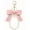 #J Pink Bow Keychain, variant on Cute Bow Keychain Fashion Pearl Bag Charms Kawaii Purse Charm White Car Keyrings