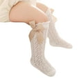 thumbnail image 2 of SUNSIOM Infant Girls Long Stockings Princess Solid Color Cute Bowknot Socks Spring Summer Thin Mesh Over-The-Knee Socks, 2 of 9