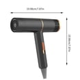 thumbnail image 3 of Black Black Fireproof Plastic High Power Ionic Hair Dryer 134.6掳F Constant Temperature Hot Wind Comb For Salon Home Styling 3 Speeds, 3 of 9