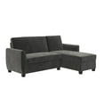 DHP Noah Sectional Sofa Bed with Storage and Twin Memory Foam Mattress
