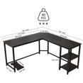 thumbnail image 6 of L Shaped Computer Desk with Storage Shelves Industrial Corner Desk Writing Study Table with Round Corner, Gaming Workstation with CPU Stand, 6 of 13