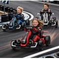 thumbnail image 6 of Go kart for Kids Ages 6 12, 24V Electric Drift Kart Ride on with 300W Motors, 360° Drift, 8.5 MPH, Adjustable Seat - White, 6 of 6