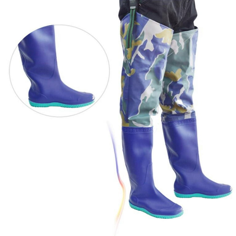  Hip Waders - Botas largas para pesca y caza, hebilla ajustable  (color: azul, talla 41) : Deportes y Actividades al Aire Libre