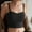 Black, variant on Women's Seamless Bralette Padded Cami Wide Strap Crop Tank Top Sleeveless Basic Yoga Bra Lounge Wear
