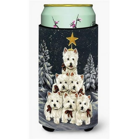 

22-24 oz Westie Christmas Family Tree Tall Boy Hugger