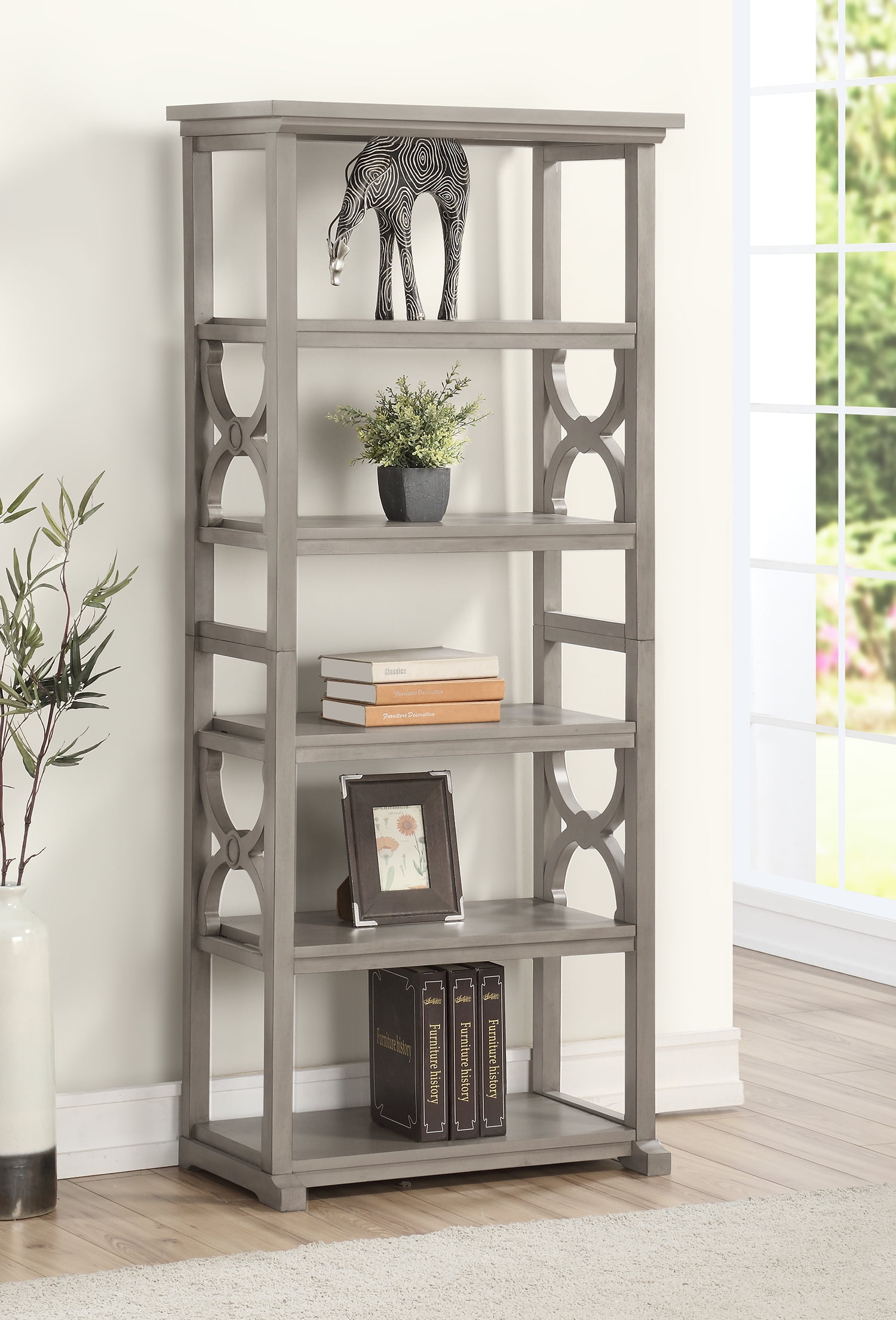 Better Homes & Gardens Ansley Bookcase, Gray