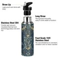 thumbnail image 3 of Yayeee 20oz Insulated Water Bottle Double Wall Stainless Steel with Flip Straw Lid, Shadowy Forest Pattern, 3 of 7