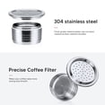 thumbnail image 3 of Stainless Steel Refillable Espresso Coffee Maker Capsule for Machine Reusable Filter Coffee Pods, 3 of 5