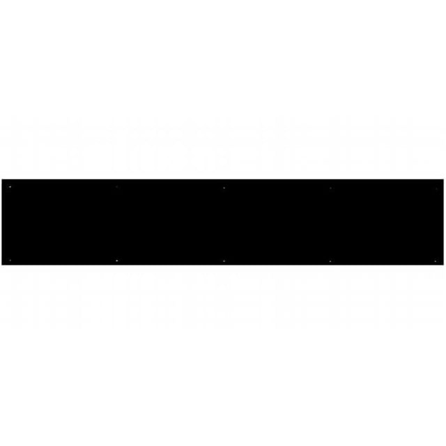 6 x 30 in. Screw Mount Weathered Flat Black Kick Plate