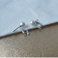 thumbnail image 4 of Dainty Pearl Stud Earrings, Gold, Silver, Freshwater Pearl Earrings, Front Back Earrings, Minimalist Pearl Earrings, Bridal Wedding Earrings, Bridesmaid Gift, 4 of 6
