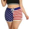 thumbnail image 2 of HDE Womens American Flag Shorts USA US Flag Retro Fashion Dolphin Running Workout Shorts 2X, 2 of 5