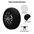thumbnail image 4 of Bingfone Vintage Skull Casino Spare Tire Cover Weatherproof Universal Wheel Protectors For Rv Camper Travel Trailer Suv Truck-14 Inch, 4 of 9
