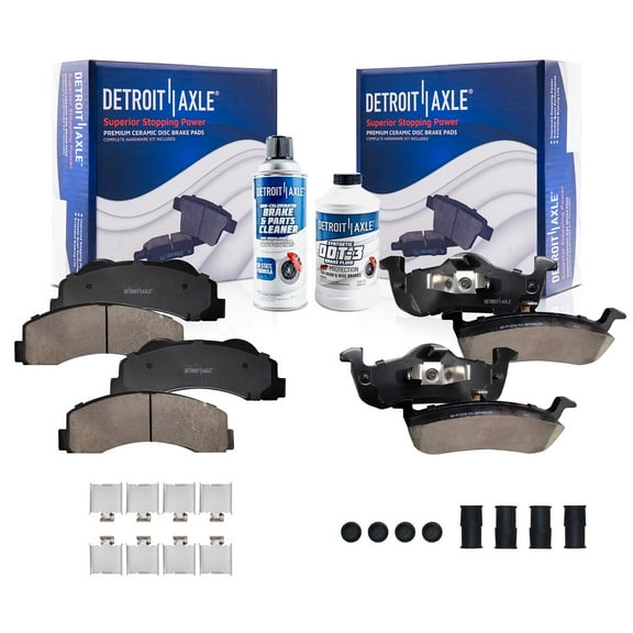 Detroit Axle - Front Rear Brakes Brake Pads Replacement for Ford Expedition Lincoln Navigator Fits select: 2012-2017 FORD EXPEDITION LIMITED, 2010 FORD EXPEDITION XLT