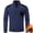 Blue, variant on Men's Zip Up Sweater Cable Knit Pullovers Soft Turtleneck Business Casual Work Long Sleeve Pullover Sweater