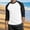 Black, variant on Men's Casual Tee Raglan Sleeve Color Block Design Three Quarter Sleeve Round Neck Relaxed Fit Spring Summer