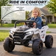 thumbnail image 6 of Ktaxon 12V Kids Electric Ride On Car w/ Parent Remote Control, Bluetooth, Lights, 3 Speeds, Powered Wheel Ride On Toy for Boys & Girls Ages 2-6, White, 6 of 9