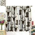 thumbnail image 3 of Western Bull Skull Curtains Vintage Rustic Western Cowboy Boots Hat Horseshoe Cow Skull for Boys Teens Bedroom Rod Pocket Decoration Window Drapes 2 Panels W27.5xL84in, 3 of 6
