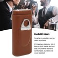 thumbnail image 3 of Cigar Humidor Box, Brown Hold 3  Cedar Wood Liner Portable PU Leather Cigar Humidor  For Travel, 3 of 8